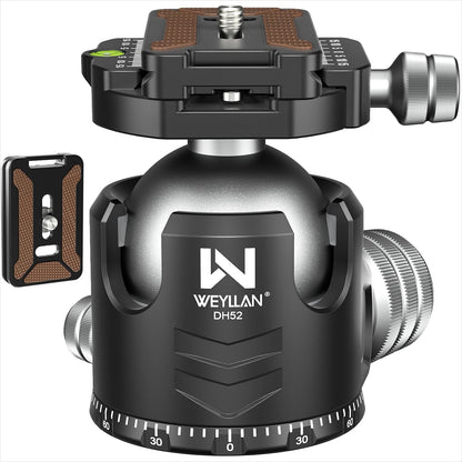 WEYLLAN DH52 Low Profile Ball Head 52mm 삼각대 헤드 66lbs 30kg 1번 사진