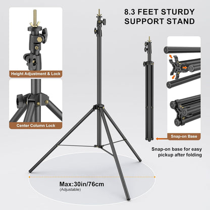 LINCO 백드롭 스탠드 키트 4174 9.4x8.3ft 휴대용 높이조절 삼각대 6번 사진