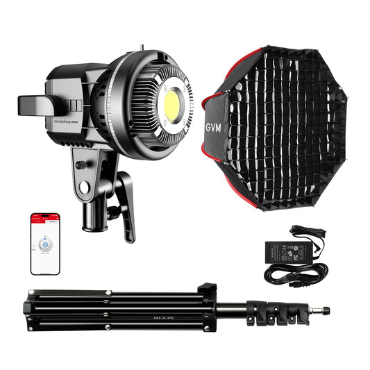 GVM Great Video Maker 80W 소프트박스 조명 키트 5600K CRI 97+ 1번 사진