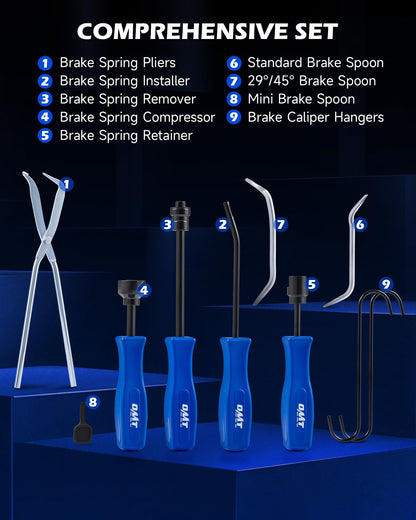 Orion Motor Tech 32pc 듀얼 브레이크 공구 세트 캘리퍼스 압축기 드럼 브레이크 6번 사진