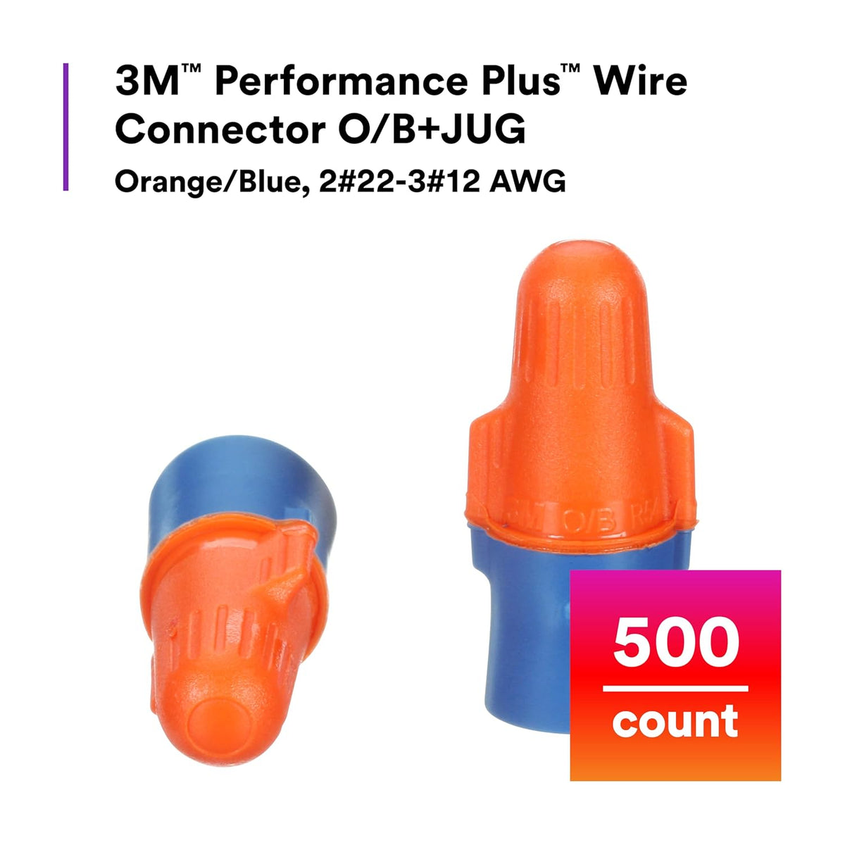 3M 전선 커넥터 O/B+JUG 22-12 AWG 500개 2번 사진