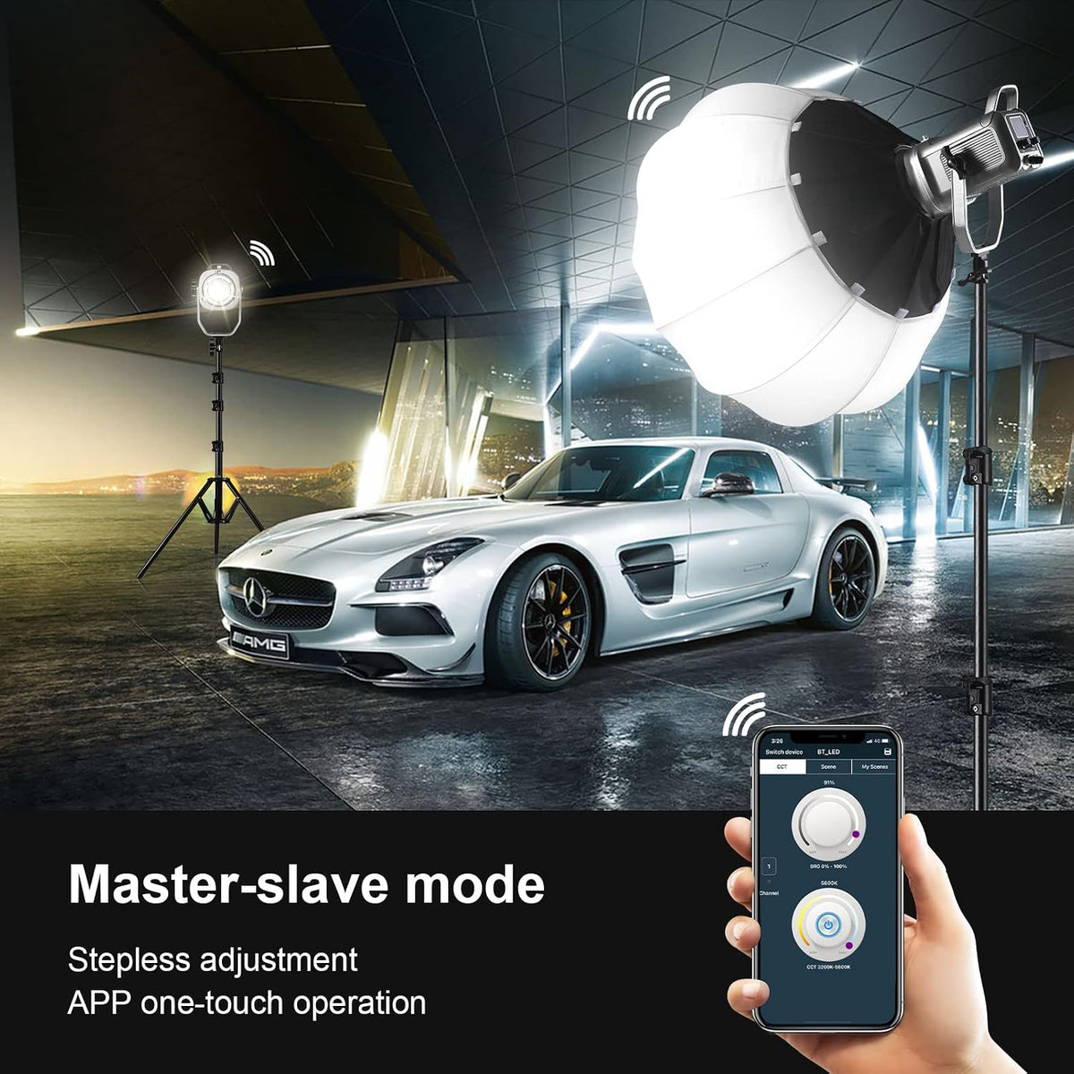 GVM 150W 바이컬러 비디오 라이트 키트 2700K-7500K 소프트박스 삼각대 PR150D 5번 사진