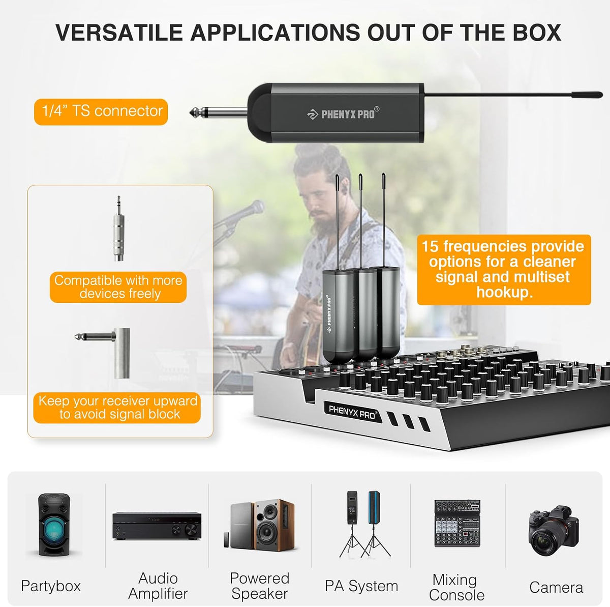 Phenyx Pro 듀얼 UHF 디지털 핸드헬드/헤드셋 마이크 시스템 PDP-2-1H1B 6번 사진