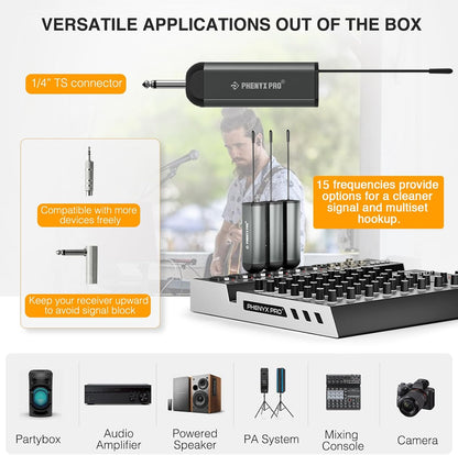 Phenyx Pro 듀얼 UHF 디지털 핸드헬드/헤드셋 마이크 시스템 PDP-2-1H1B 6번 사진