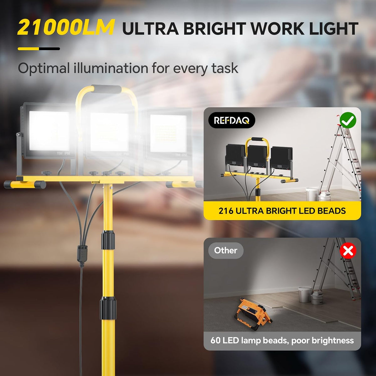 REFDAQ LED 작업등 삼각대 LQ25-210W IP66 2번 사진