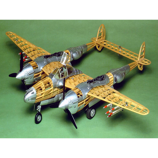 Guillow's 록히드 P-38 라이트닝 모형 키트 40인치 2번 사진