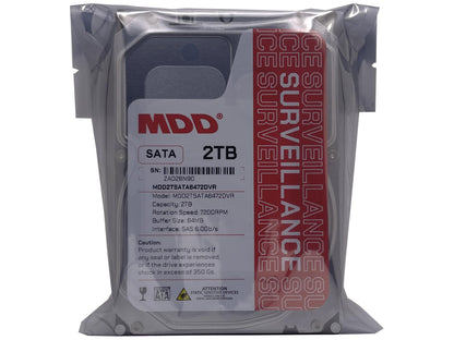 MDD MAXDIGITALDATA 2TB 64MB 캐시 7200RPM SATA 6.0Gb/s 3.5인치 내부 감시용 하드 드라이브 MDD2TSA 4번 사진