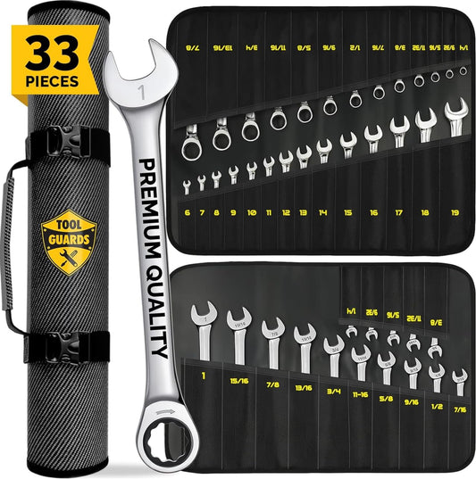 TOOLGUARDS 슬림 프로파일 라쳇 렌치 크롬 바나듐강 자동차 수리 배관용 1번 사진