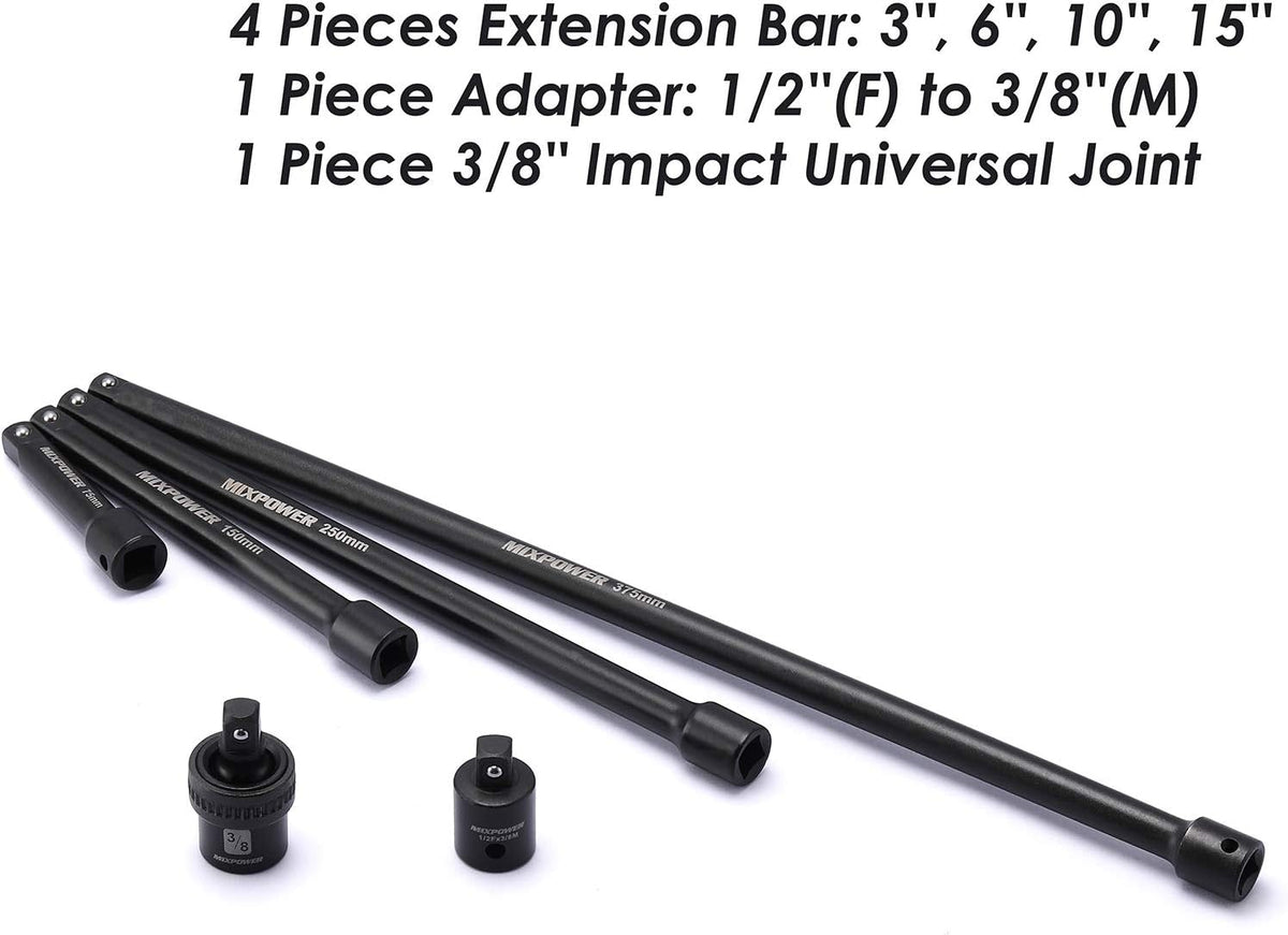 MIXPOWER MT029 소켓 렌치 세트 87pcs 3/8인치 CR-MO 딥 스탠다드 SAE 메트릭 7번 사진