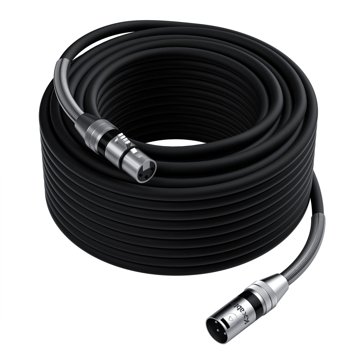 Kxable XLR 마이크 케이블 22AWG 순동선 고밀도 구리 브레이드 차폐
