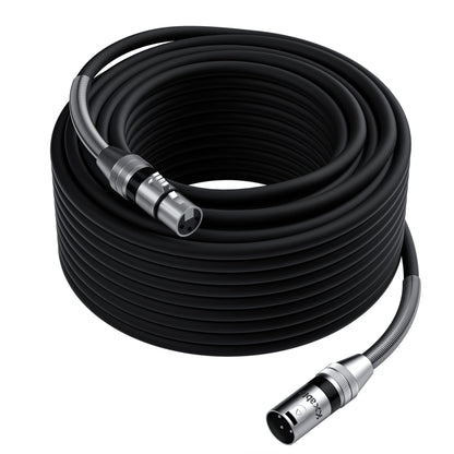 Kxable XLR 마이크 케이블 22AWG 순동선 고밀도 구리 브레이드 차폐