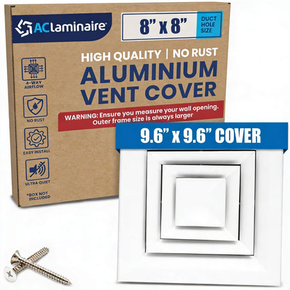 ACLAMINAIRE 천장용 4방향 알루미늄 HVAC 에어 디퓨저 10x10 덕트 10번 사진