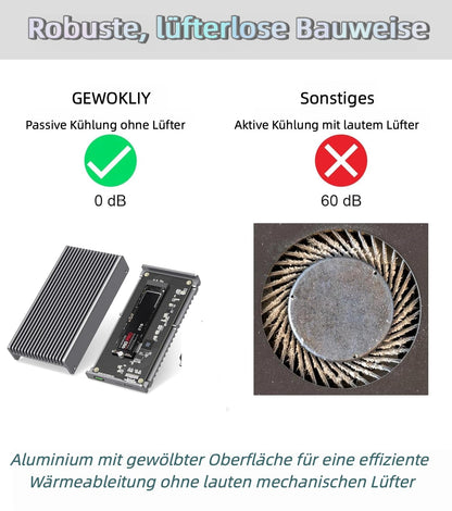 GEWOKLIY 알루미늄 M.2 NVMe 외장 인클로저 40Gbps USB C 8TB 5번 사진