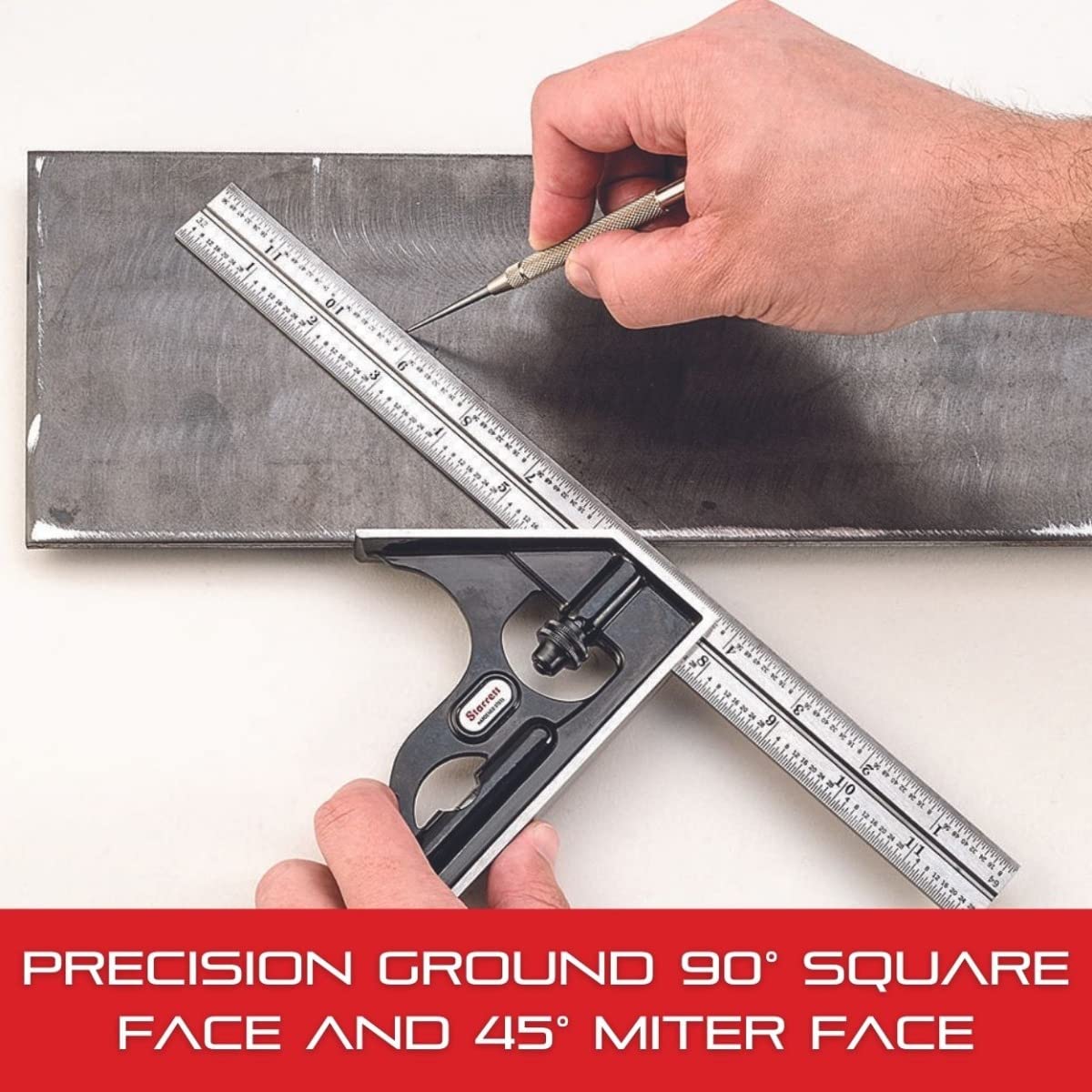 Starrett H11-1224 직각자 헤드 12인치 300mm 이상 콤비네이션 세트용 4번 사진