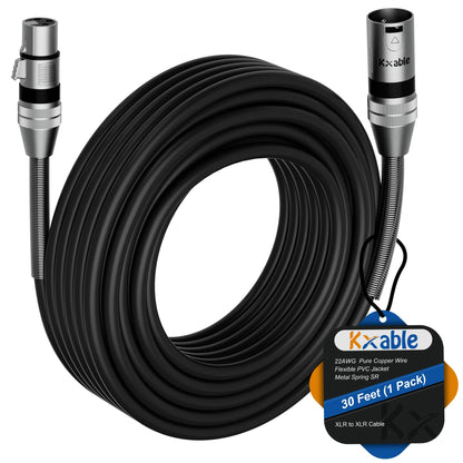 Kxable XLR 마이크 케이블 22AWG 순동선 고밀도 구리 브레이드 차폐 20번 사진