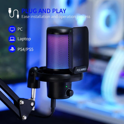 FEELWORLD VM1-AS-OF-US USB 게이밍 콘덴서 마이크 붐암 스탠드 5번 사진