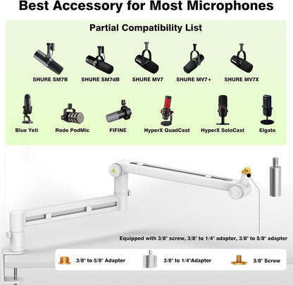 AA AUDIO ACCESSORY ABA01CW 화이트 붐 암 6.6lbs SM7B 9번 사진