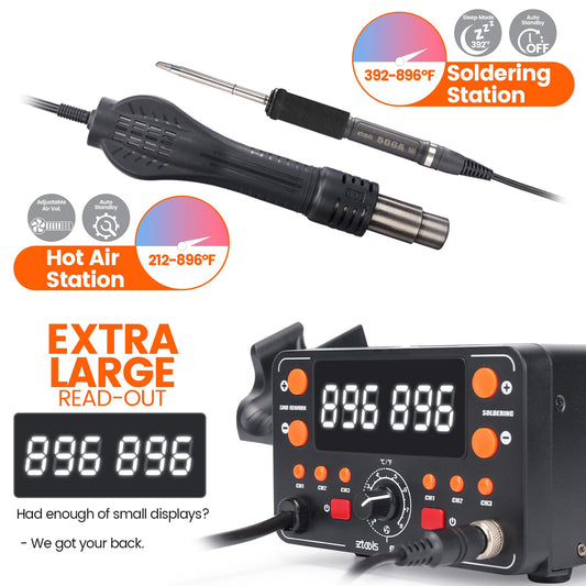 EZTOOLS T12 핫에어 솔더링 스테이션 902D IV 2-IN-1 2번 사진