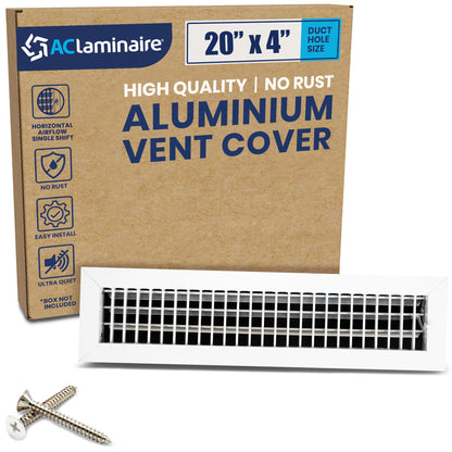 ACLAMINAIRE 알루미늄 싱글 디플렉션 조절식 에어 서플라이 레지스터 덕트 홀 장식 환기구 커버