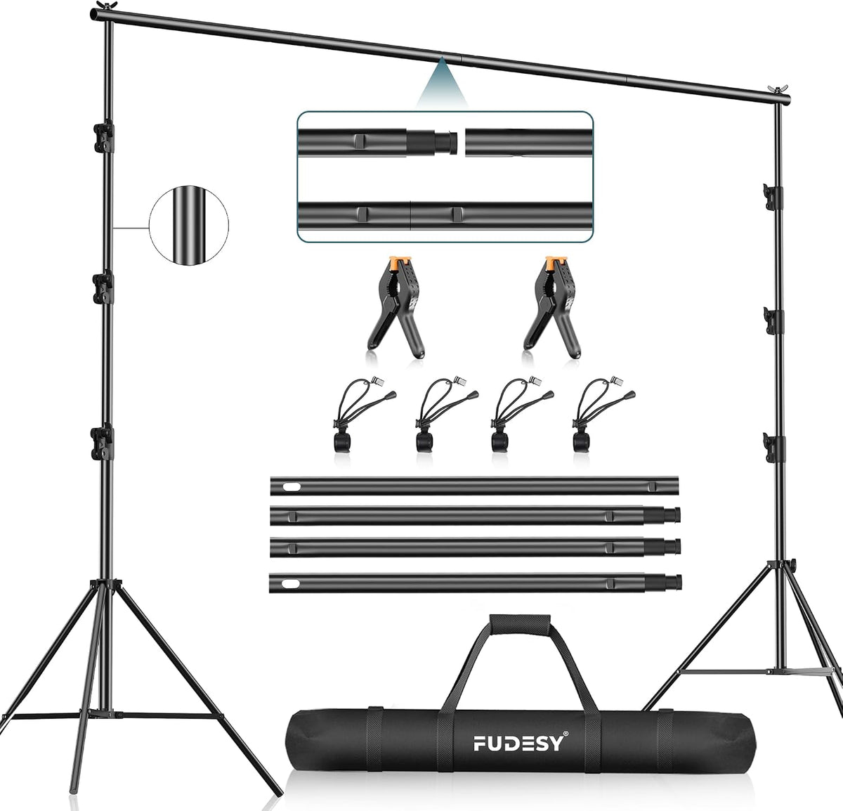 FUDESY 스튜디오 배경 10 x 10Ft 조절식 백드롭 스탠드 FDS3030B 1번 사진