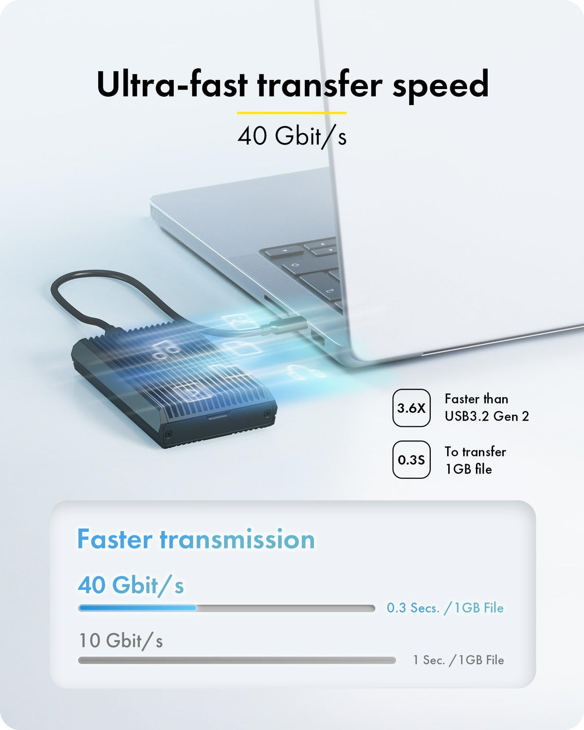 ICY BOX M.2 NVMe SSD 외장케이스 40Gbps 2280/2260/2242/2230 4/3/USB4/3.2/3.1 2번 사진