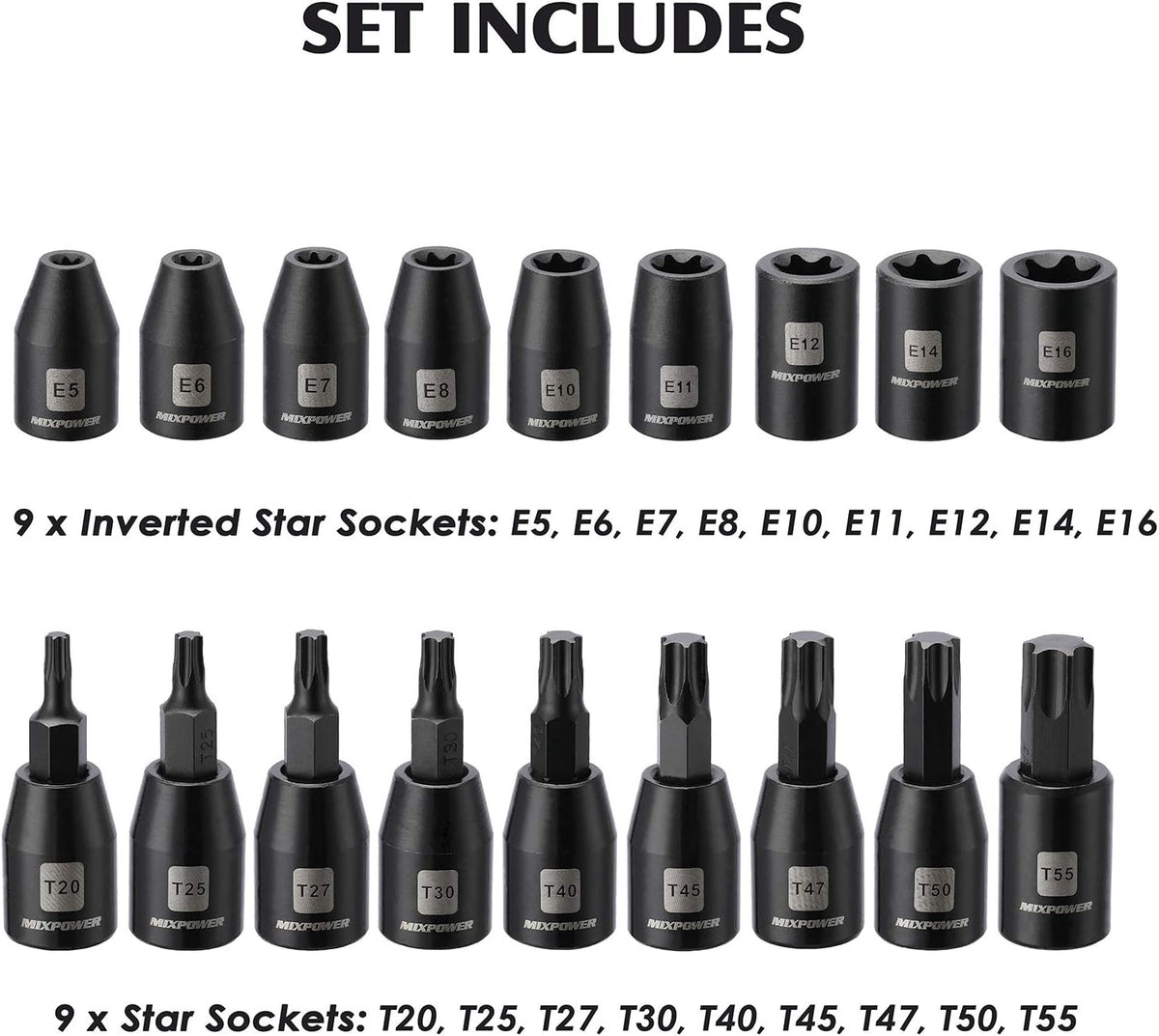 MIXPOWER MT029 소켓 렌치 세트 87pcs 3/8인치 CR-MO 딥 스탠다드 SAE 메트릭 5번 사진