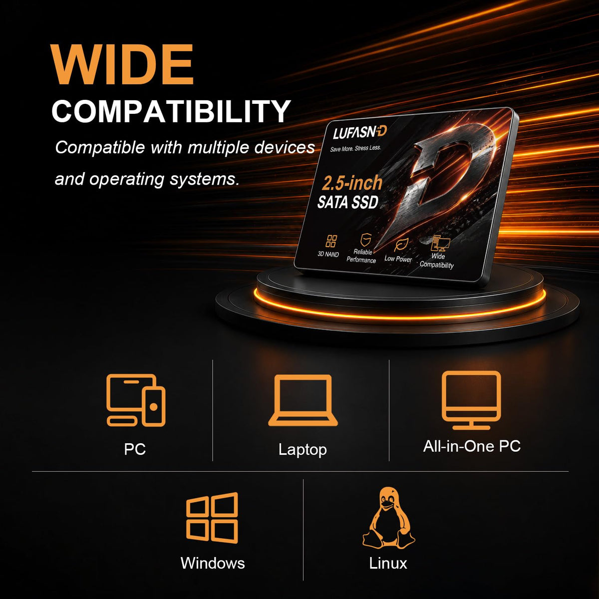 Lufasnd 내부 SATA SSD 2.5인치 6Gb/s 520MB/s 4번 사진