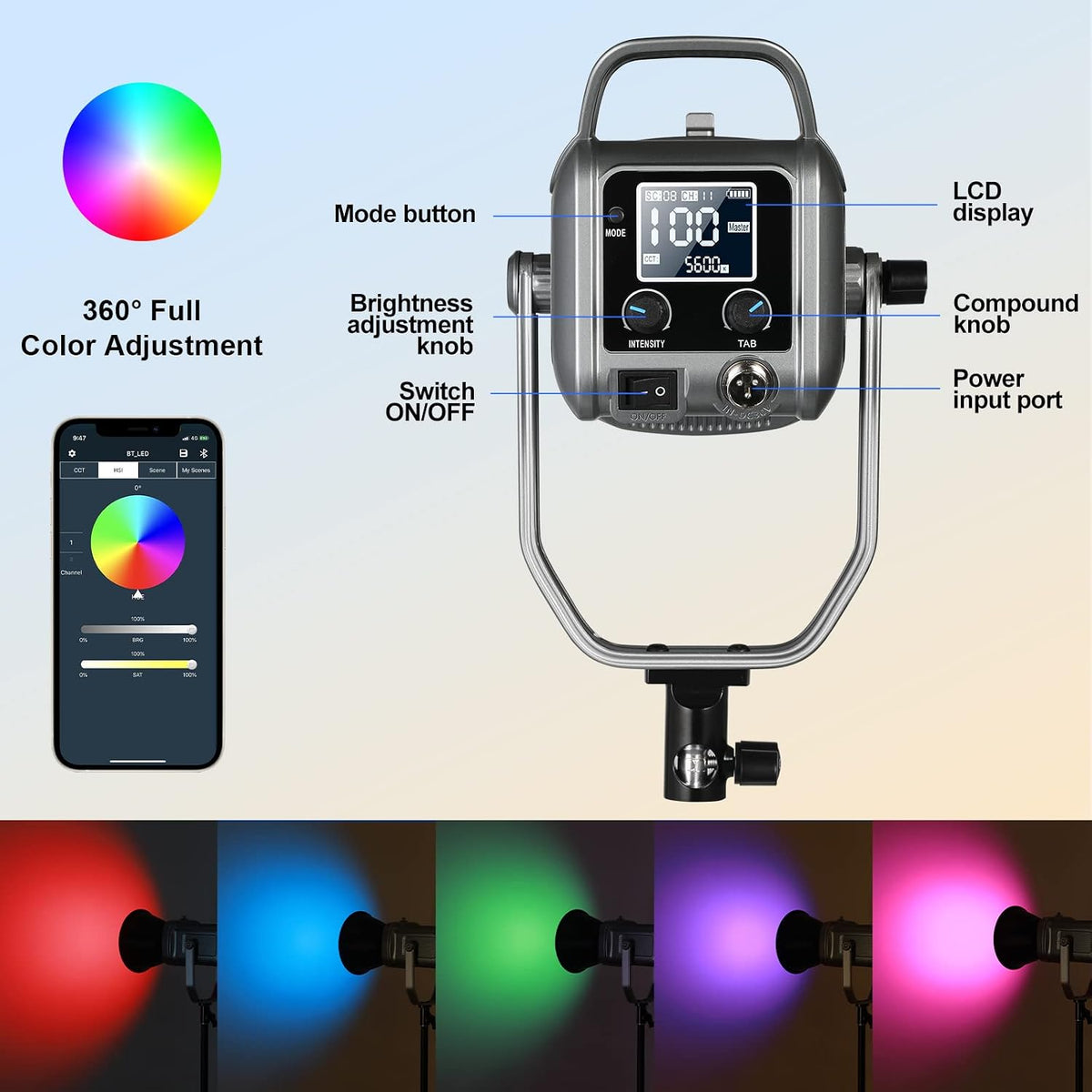 GVM Great Video Maker RGB 비디오 라이트 키트 150W·160W 6번 사진