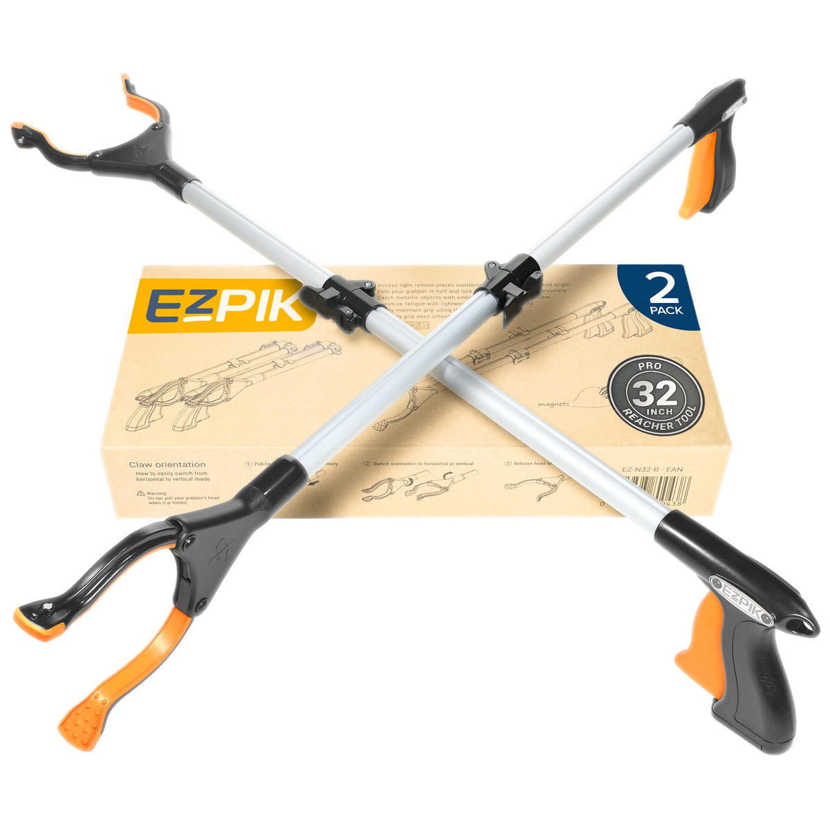 EZPIK 그래버 리처 쓰레기 집게 접이식 5lb 고정 수직 집기 10번 사진
