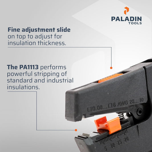 Paladin Tools 자동 와이어 스트리퍼 STRIPAX PRO 6 PA1113 28-10 AWG 케이블 커터 2번 사진