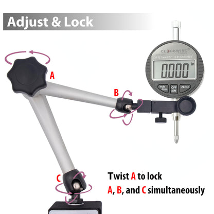 Clockwise Tools 디지털 인디케이터 베이스 0-1인치 0.0005인치 5번 사진