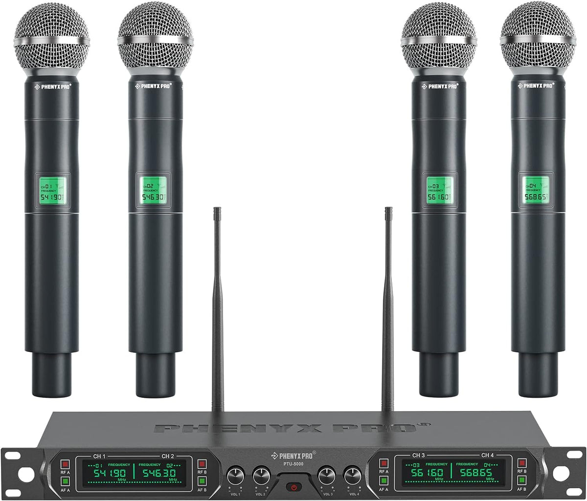 Phenyx Pro 4채널 UHF 무선 마이크 시스템 PTU-5000-4H 4-Ch 1번 사진