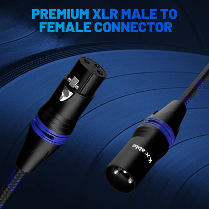 Kxable XLR 마이크 케이블 3핀 차폐 균형 수-암 패치 코드 무산소 구리 PVC 자가잠금 5번 사진
