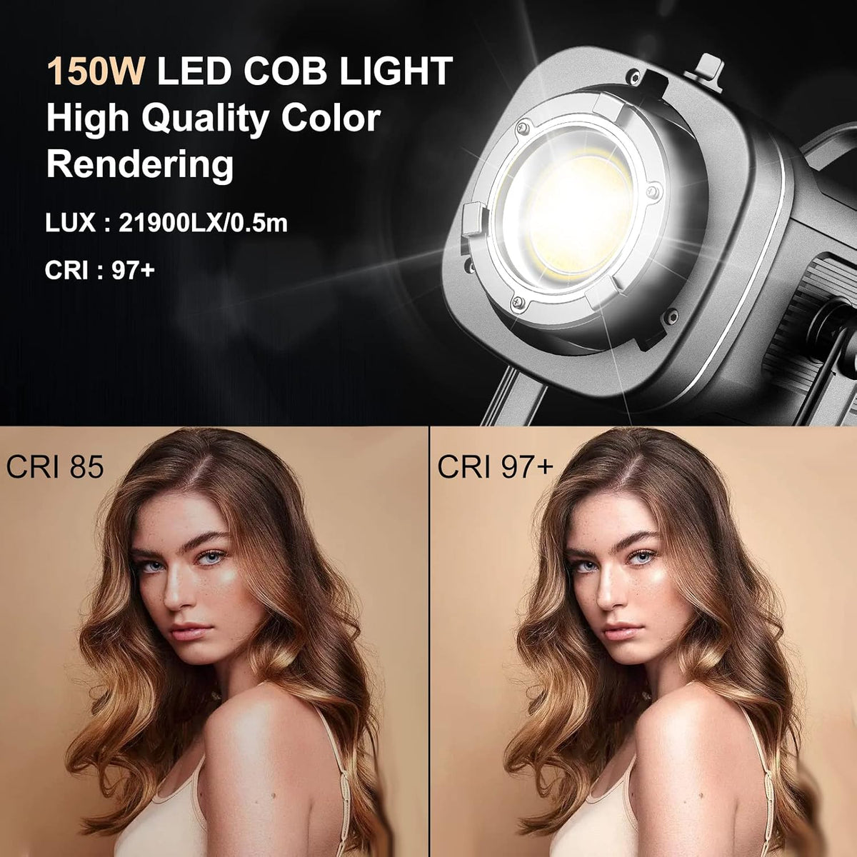 GVM 150W 바이컬러 비디오 라이트 키트 2700K-7500K 소프트박스 삼각대 PR150D 3번 사진