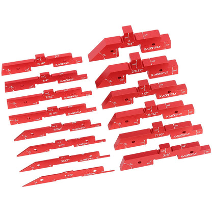 KAGYIFLY 목공 세팅 블록 알루미늄 정밀 라우터 테이블 높이 게이지 14pcs 세트 8번 사진