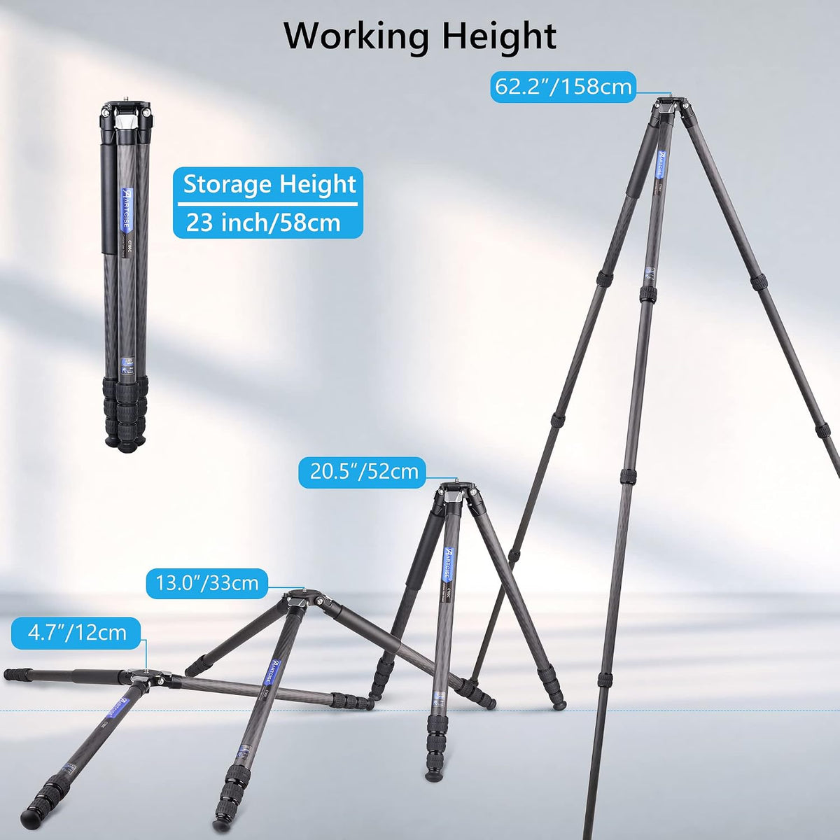ARTCISE CT80C 탄소섬유 삼각대 55lbs 6번 사진