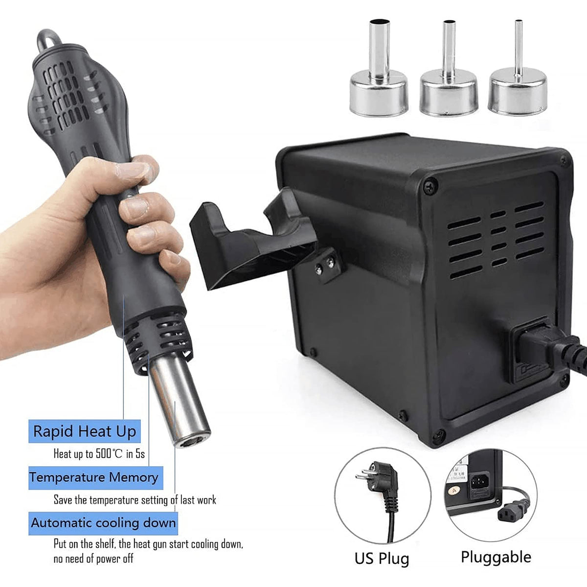 Toolour 858D 열풍기 리워크 스테이션 110V 700W 4번 사진