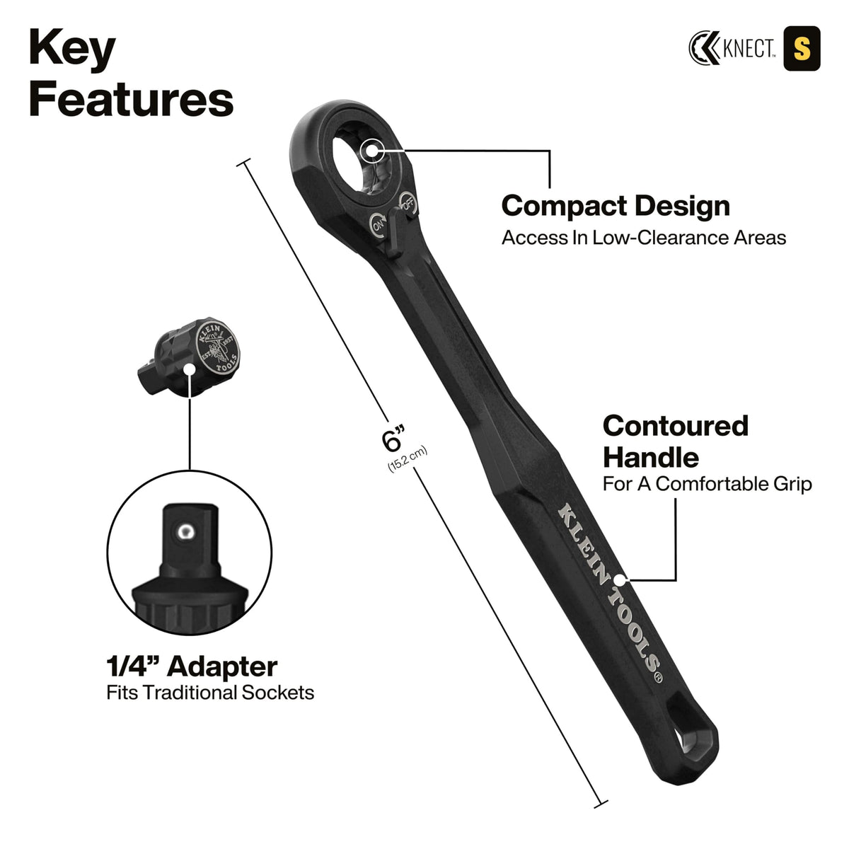 KLEIN TOOLS KNECT (S) 33피스 SAE 메트릭 패스스루 소켓 세트 5번 사진