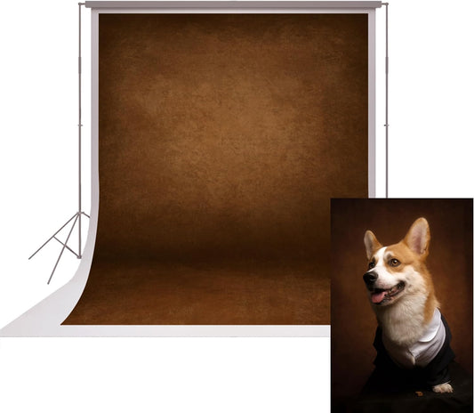 UrcTepics 스튜디오 배경천 브라운 빈티지 폴리에스터 8x12ft 촬영용 1번 사진
