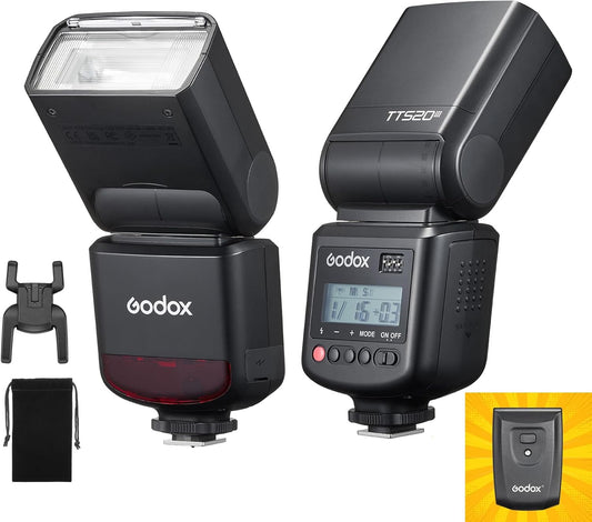 GODOX TT520III 플래시 브래킷 433MHz 무선 수신기 내장 400회 풀파워 1번 사진