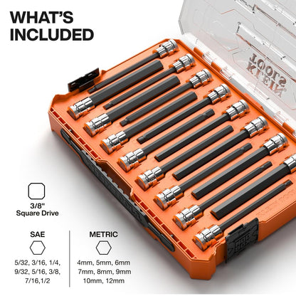 KLEIN TOOLS 652216HEXL 롱 육각 비트 소켓 세트 16피스 2번 사진