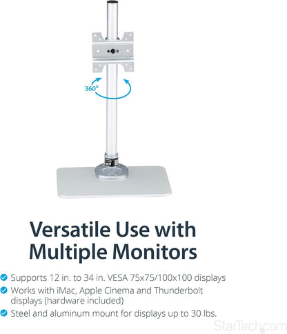 StarTech.com 싱글 모니터 스탠드 ARMPIVSTND 최대 34인치 14kg 실버 VESA 마운트 4번 사진