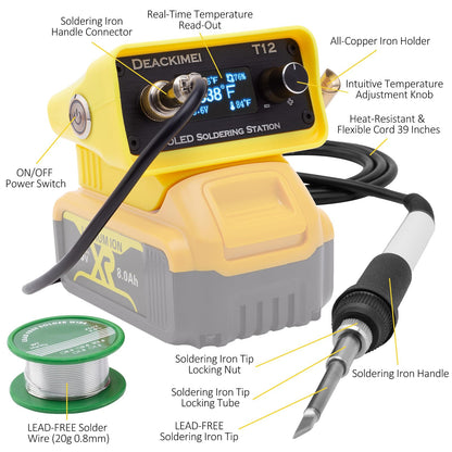 Deackimei 무선 납땜 인두 스테이션 Dewalt 20V Max 호환 2번 사진