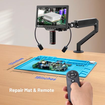 TOMLOV 디지털 현미경 플렉스 암 HDMI 10.1인치 자동초점 모니터 3K 동전 확대경 64G 7번 사진