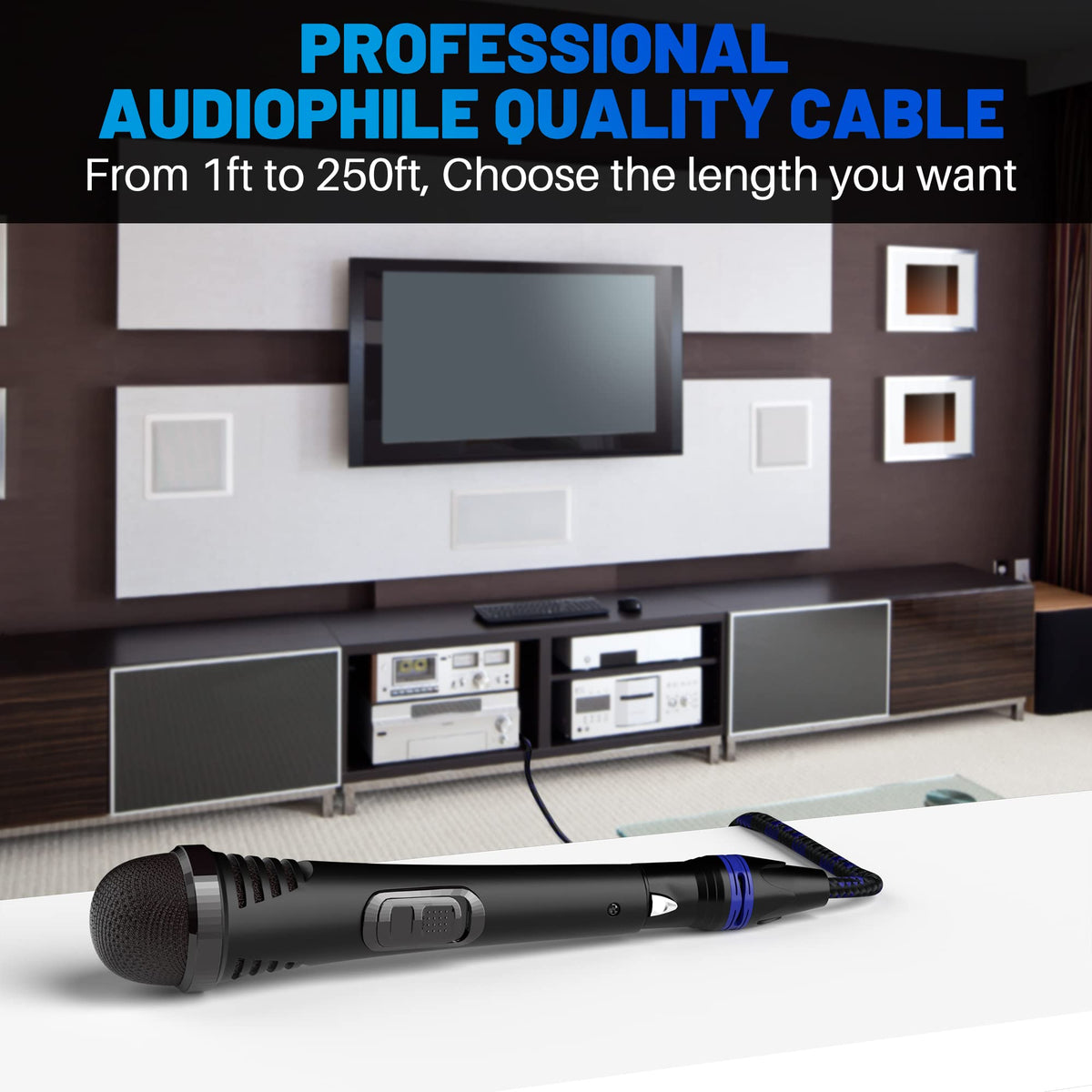 Kxable XLR 마이크 케이블 3핀 차폐 균형 수-암 패치 코드 무산소 구리 PVC 자가잠금 6번 사진