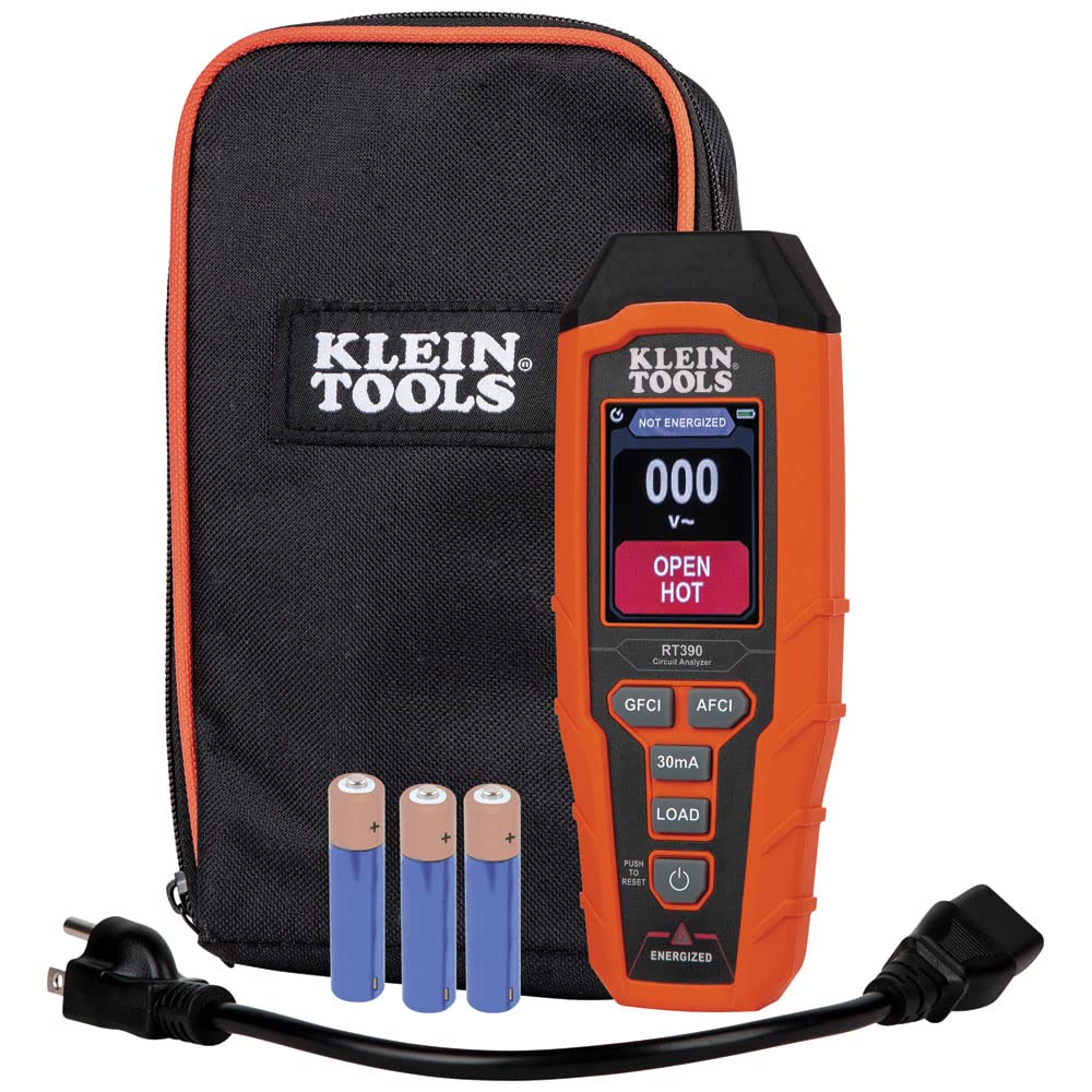 KLEIN TOOLS RT390 회로 분석기 AFCI GFCI 테스터 전압강하 측정 대형 컬러 LCD 4번 사진