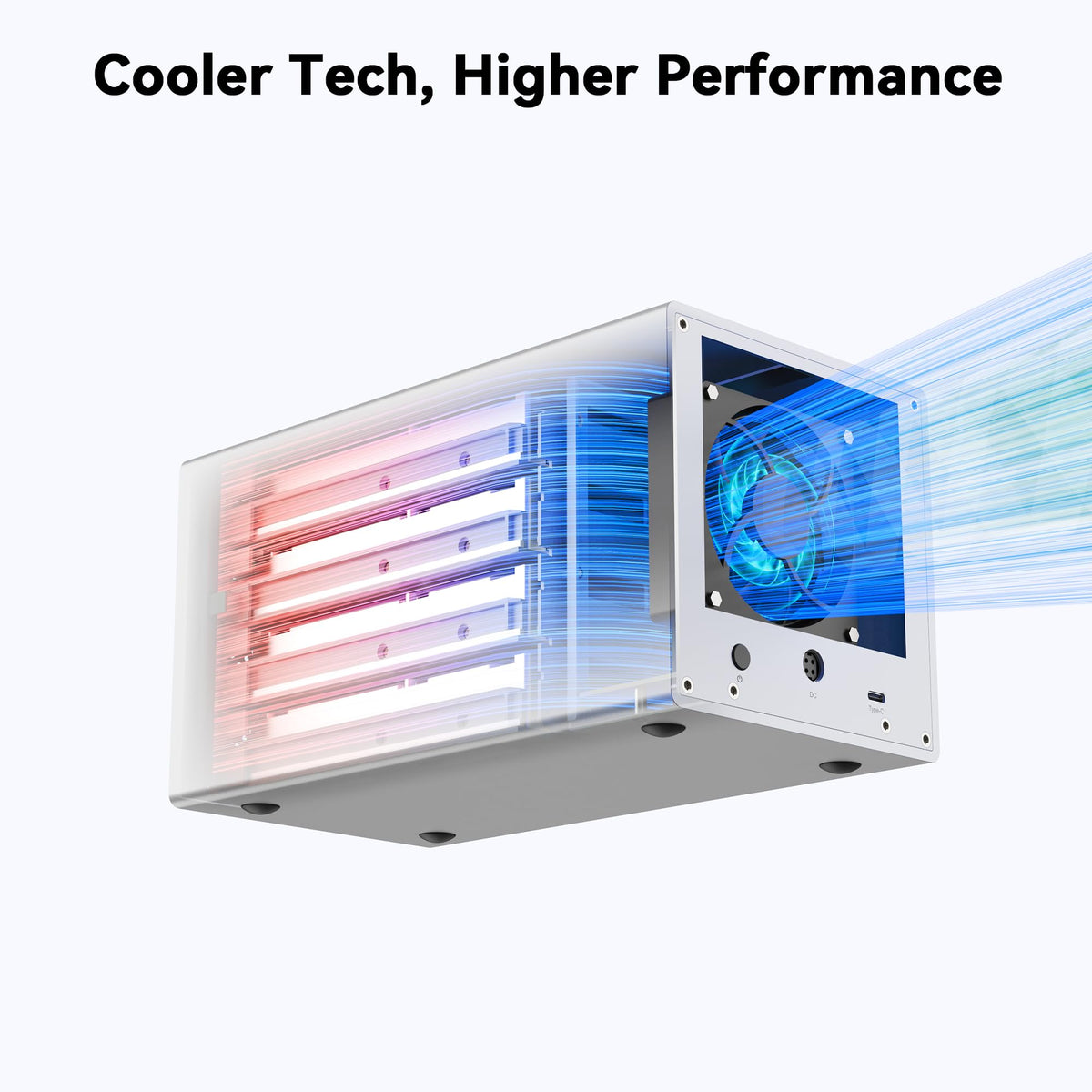 Yottamaster 5베이 USB C 알루미늄 RAID 하드 드라이브 인클로저 PS400 500C3 3번 사진