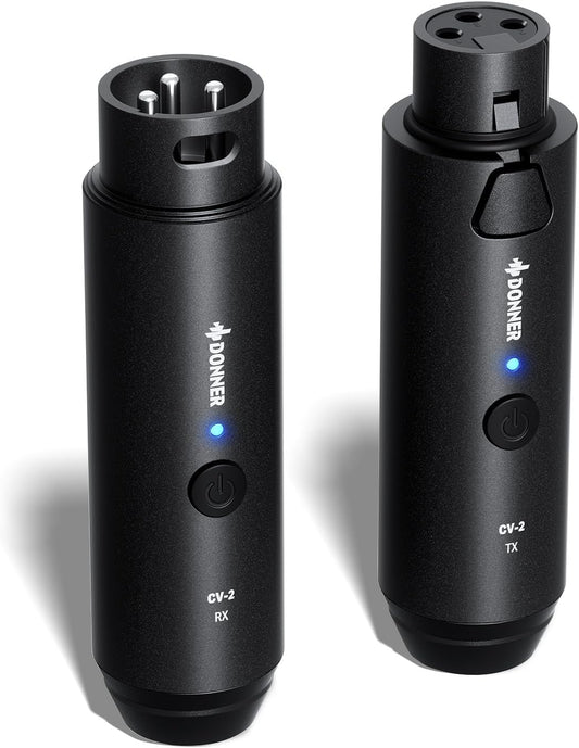 Donner CV-2 무선 XLR 마이크 송수신기 2.4GHz 24-bit/192kHz 동적 마이크용 1번 사진