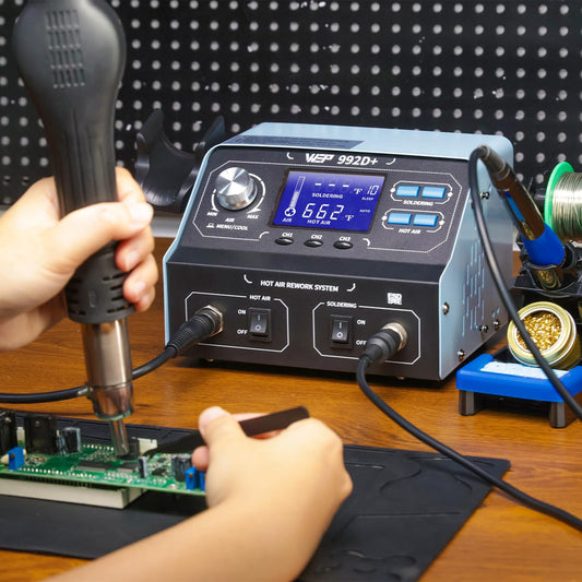 WEP 992D+ 2-in-1 납땜 인두 키트 및 열풍 리워크 스테이션 X-2 2번 사진