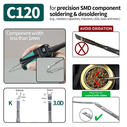 YIHUA 982D-I 마이크로 핫 트위저 솔더링 스테이션 C120 SMD 마이크로 솔더링 7번 사진